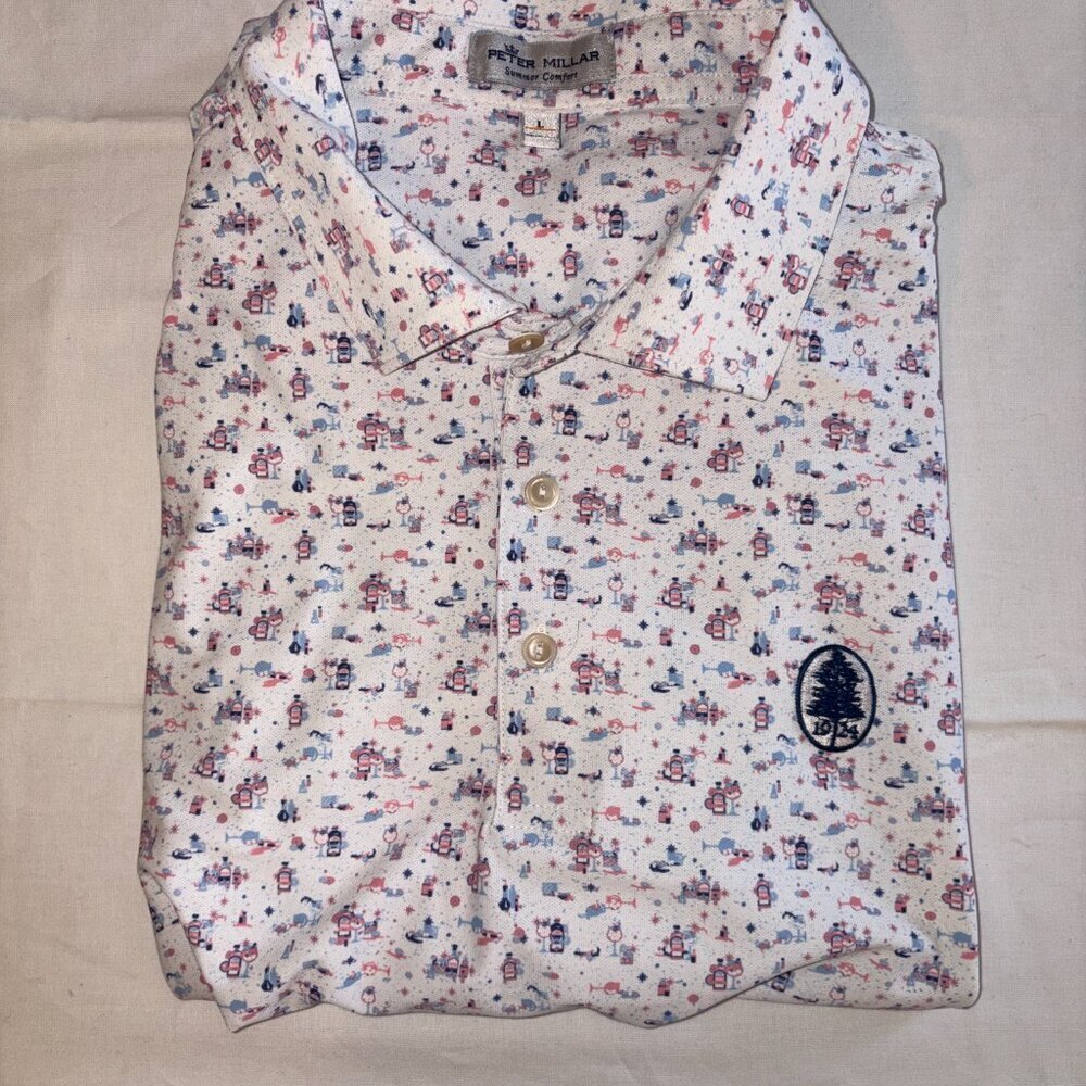 Peter Millar Bar for the Course Speakeasy Allover Print Performance Polo Large